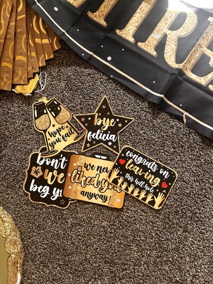 Elegant Black and Gold 60th Birthday, Retirement, New Years Eve Party Bundle - Image 2 of 4