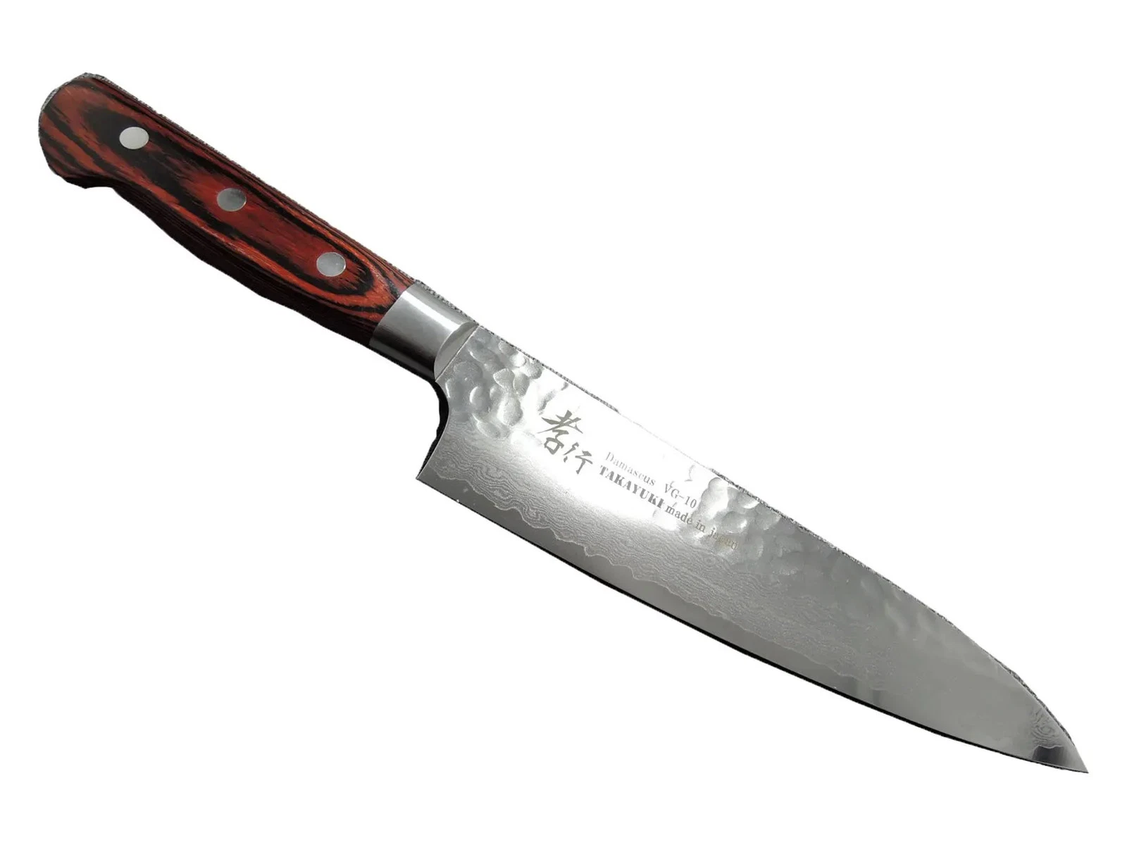 Japan NEW Sakai Takayuki 33 Layer Hammered Damascus Gyuto Knife 180mm 07394