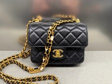 Chanel 22B Square Flap Bag Mini Lambskin Quilted Enamel Chain Bag [Duties Paid]