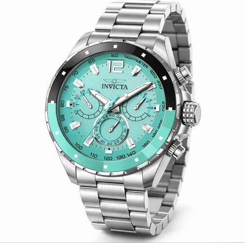 Invicta Speedway Men's Watch 44mm Stainless Band Blue Green Dial 50362