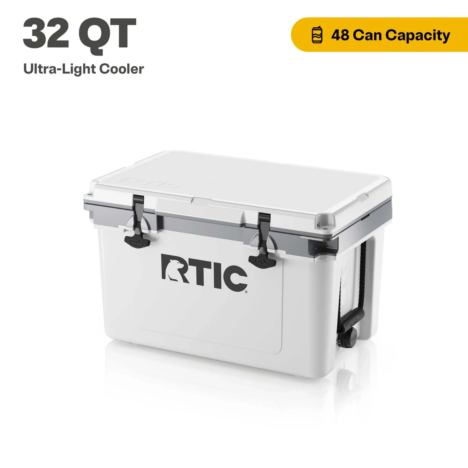 RTIC 32 QT Ultra-Light Hard-Sided Ice Chest Cooler, Fits 48 
