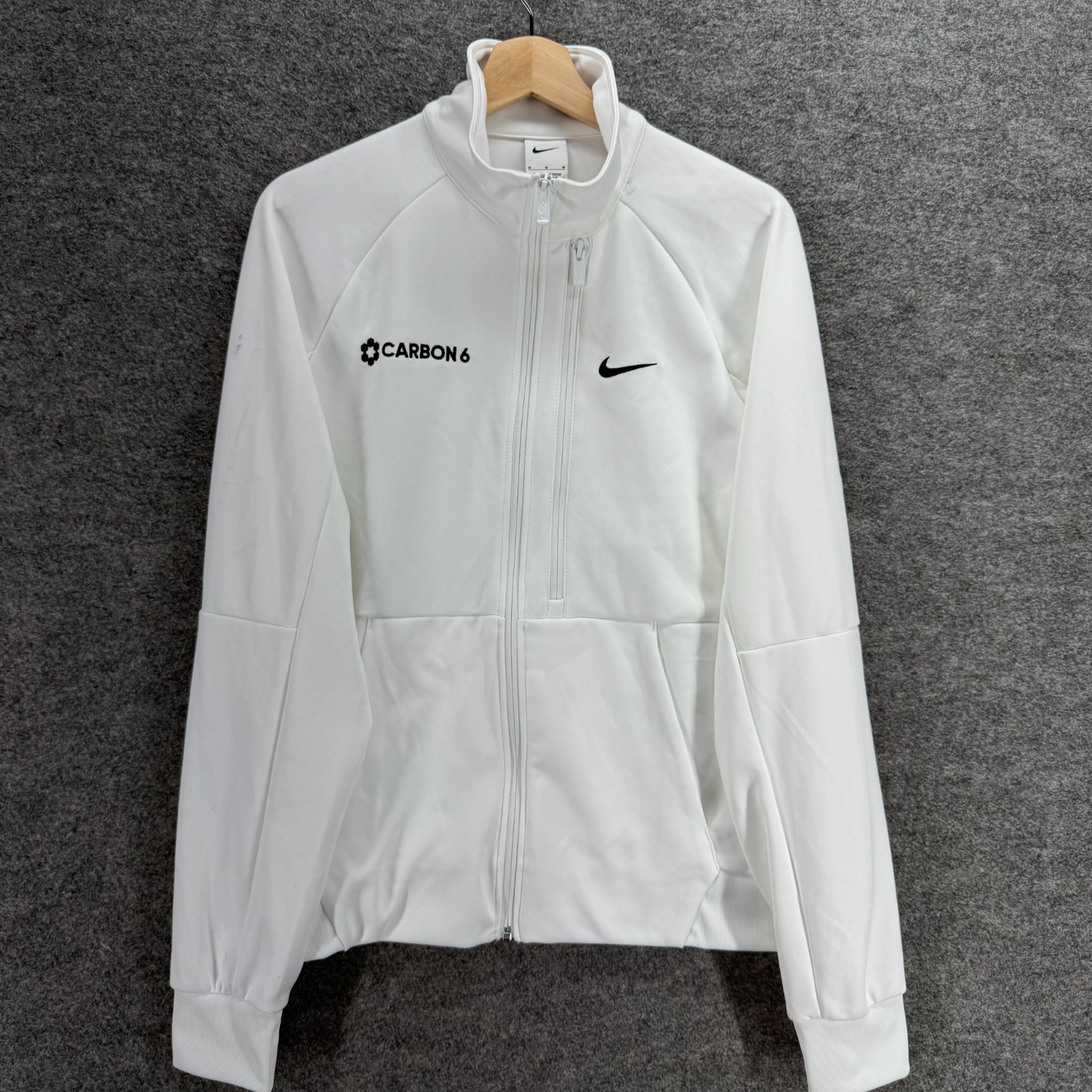 SACAI X NIKE Nike Activewear Track Jacket Donna M Medium Bianco Full Zip Manica Lunga Atletica