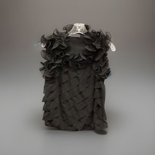 Ci Ci London Black Chiffon Layered party Blouse Shirt size S Ruffle