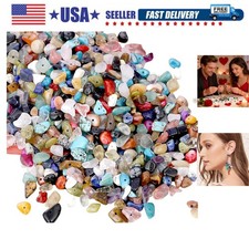 500pcs Natural Chip Stone Beads Multicolor 5mm to 8mm Irregular Gemstone Heal...