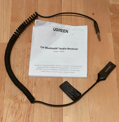 UGREEN M309 Bluetooth 5.0 Audio Receiver Drahtloser Empfänger 3,5 mm AUX mit Mic