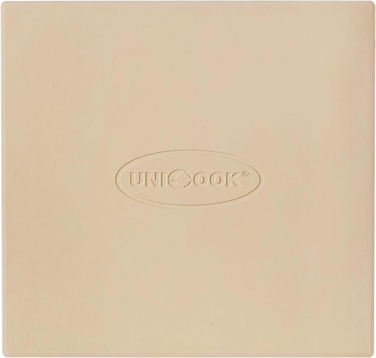 Unicook Pizza Stone for Oven and Grill, Square Baking Stone 12 Inch, Cordierite
