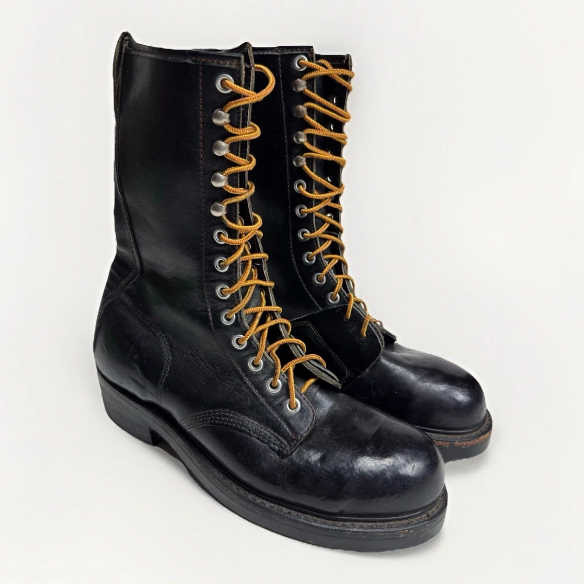 Lehigh P782 USA Made Steel Toe Work Boots Men’s Size 12 Black Leather Lehigh Safety Shoes Steel Toe Work Boot main image 3
