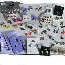 Over 50 pr Post and Small Earrings Claires Novelty & Fashion Modern 2 Vintage