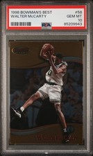 1998 BOWMAN'S BEST #58 WALTER MCCARTY PSA 10