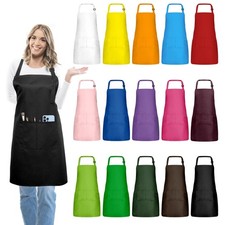 IMERAGO 15 Pcs Adult Aprons Bulk with Pockets Adjustable Bib Chef Apron for Wome