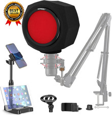Microphone Windscreen Pop Filter, Recording Shield,Isolation Shield Sound-Absorb