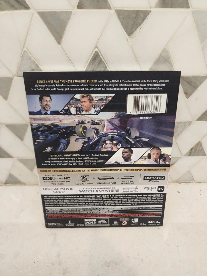 F1: The Movie (4K UHD + Digital, 2025) W/SLIPCOVER. New, Sealed  - Image 2 of 2