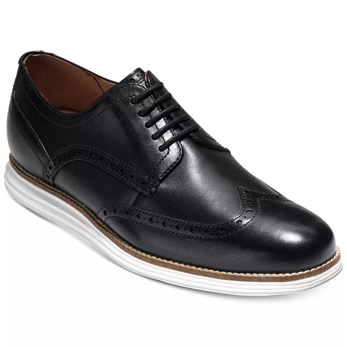 Cole Haan Grand Evolution Shirt Wingtip Black Leather Casual Dress Shoes Mens 10 Cole Haan Original Grand Shortwing Men main image 3