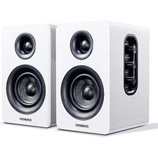 Sanyun SW208 3" Active Bluetooth 5.0 Bookshelf Speakers – 60W Carbon Fiber Unit