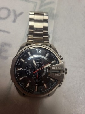 Diesel Chief DZ4308 Men's Wrist Watch - Silver with black face
