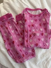 Little Sleepies XOXO Two-Piece Bamboo Pajama Set Size 9/10