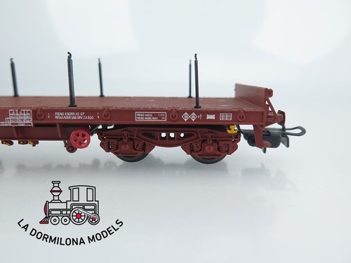 AX104 H0 =DC ELECTROTREN 5140 VAGON PLATAFORMA PMM 3015 RENFE - OVP - Picture 5 of 16