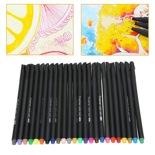 24 penne a colori Fineliner punta sottile 0,4 mm acquerello micro linea penne pennarelli - Foto 9 di 23