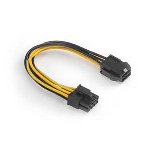 15cm Akasa 6-pin PCIe to 8-pin ATX, Cable Adapter, 12V, 18 AWG