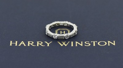 Harry Winston 1.84 D/VVS1 CTW Diamond Platinum Ring Size 5.5
