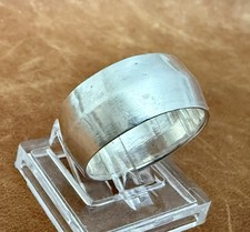 Beautiful Vintage 925 Sterling Silver 8mm Wide Band Ring Size 6