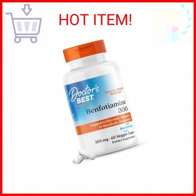 Doctor's Best Benfotiamine 300 with BenfoPure, Helps Maintain Healthy Glucose Me