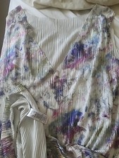 Next 14 Eu42 V Neck Cut Dress Shimmer Multi Colour