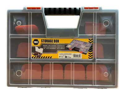 TOOLS Storage Box Sortierbox 39x29x6,5cm Kleinteile Organizer mit Griff Neu