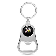 Dodge Scat-Pack Black Logo Chrome Bottle Opener Metal Key Chain