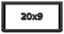 20x9 Shadow Box Frame Black | 1 inches Deep Real Wood Contemporary Shadowbox Dis