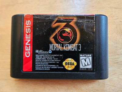 Sega Genesis - Mortal Kombat 3 - (Tested & Guaranteed) MK Video Game