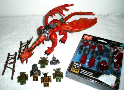 Mega Bloks Red Dragon Metal Ages Odaku Armory 9812 Minifigures
