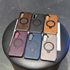 For Samsung Galaxy A56 A36 A17 A16 PU Leather Wallet Magnetic Ring Stand Case
