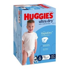 Huggies Ultra Dry Nappies Boy Size 6 Jumbo 60 Pack