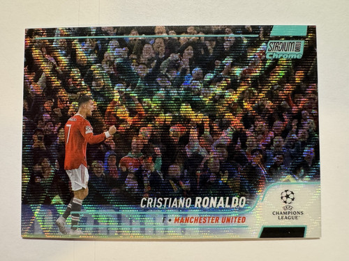 2021-22 Stadium Club Chrome Cristiano Ronaldo Aqua Wave Refractor /250