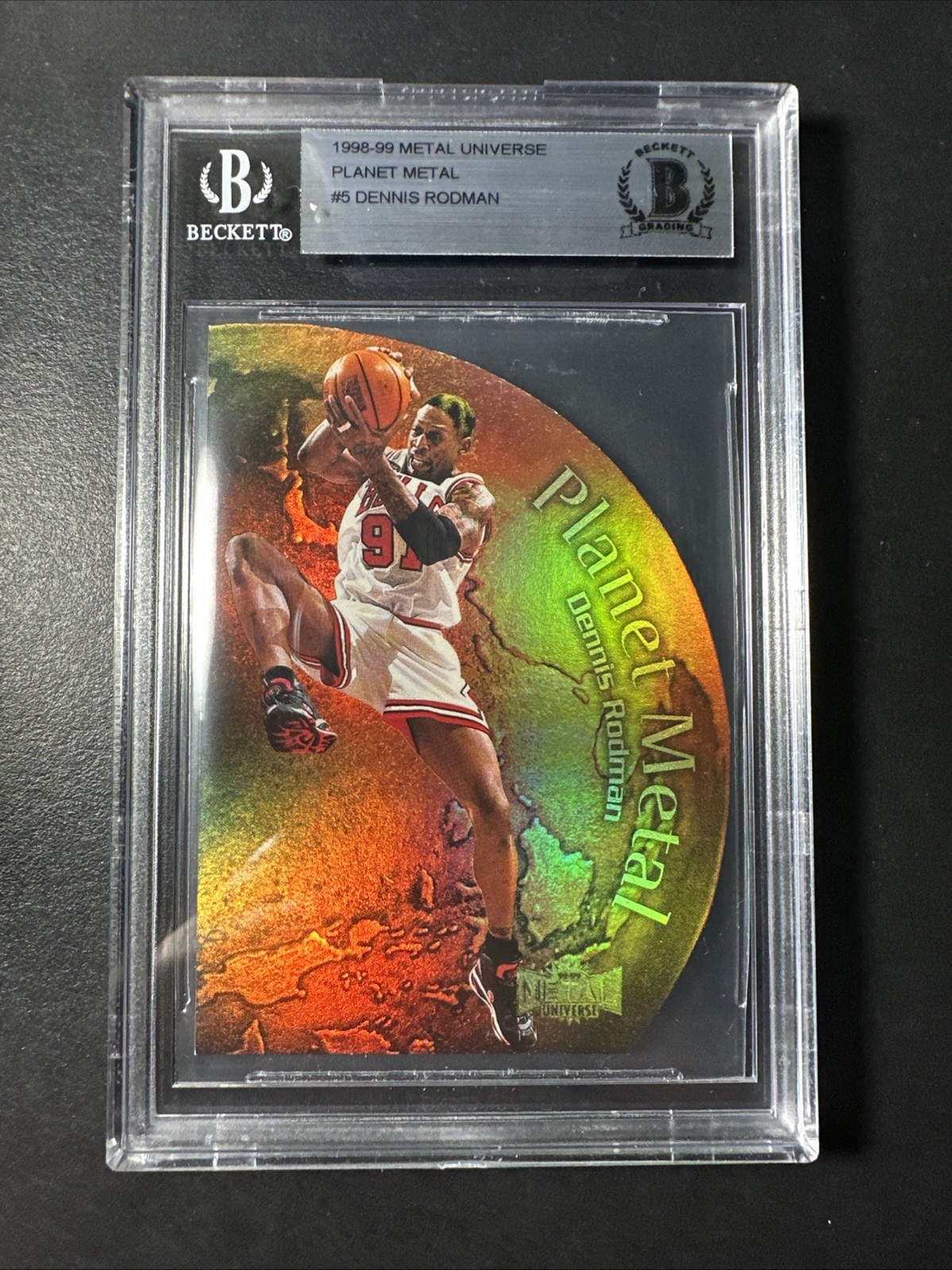 1998-99 Metal Universe Dennis Rodman Planet Metal #5