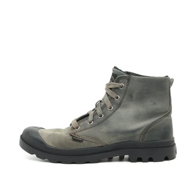 Palladium Herren Pallabrousse Stiefel Grau Leder Knöchelhoch Boots EU 41.5