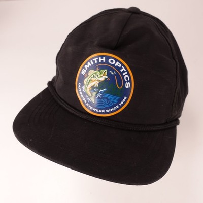 Smith Optics Snapback Cap Herren Verstellbar Schwarz Angeln Outdoor Tau Kappe