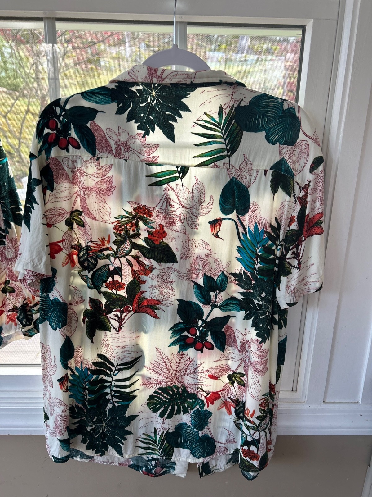 COOFANDY Hawaiian Matching Set Summer Beach 2 Piece Outfits Flower Button Large image 2