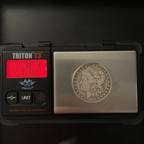 Silver Morgan Dollar 1890-O Condition VG+ Weight, 26.2 Grams