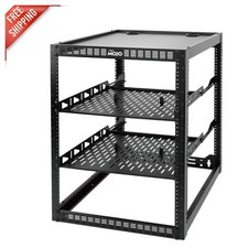 Heavy-Duty 16U Network Rack for IT AV Devices - Maximum Load Capacity 260lbs