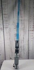 2008 Star Wars Lightsaber Blue Retracts Light  Sound Works 35  Disney Mickey