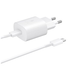 CHARGEUR SECTEUR FAST CHARGE EP-TA800 25W AVEC CABLE TYPE C USB-C BLANC BLISTER
