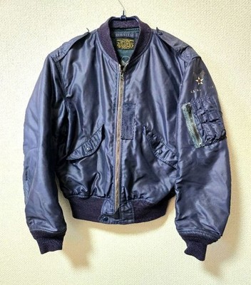 The Real McCoy’s L-2 ジャケット 38 AFロゴ付き美中古 REAL McCOY'S L2-A flight Jacket Blouson Men Size 38 Navy AF Blue