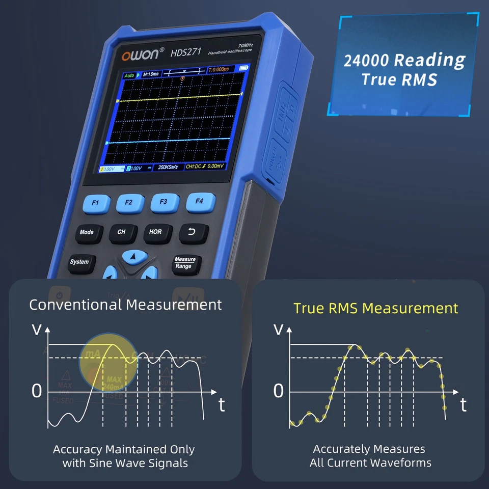 1-Oscilloscope Multimeter Waveform Generator 70MHz Single Channel 250MSa/s MALF - Image 2 of 4