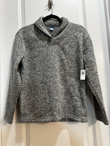 NWT Old Navy Gray Pullover Jacket Youth Size XL(14-16) Armpit To Armpit 20” - Picture 3 of 7