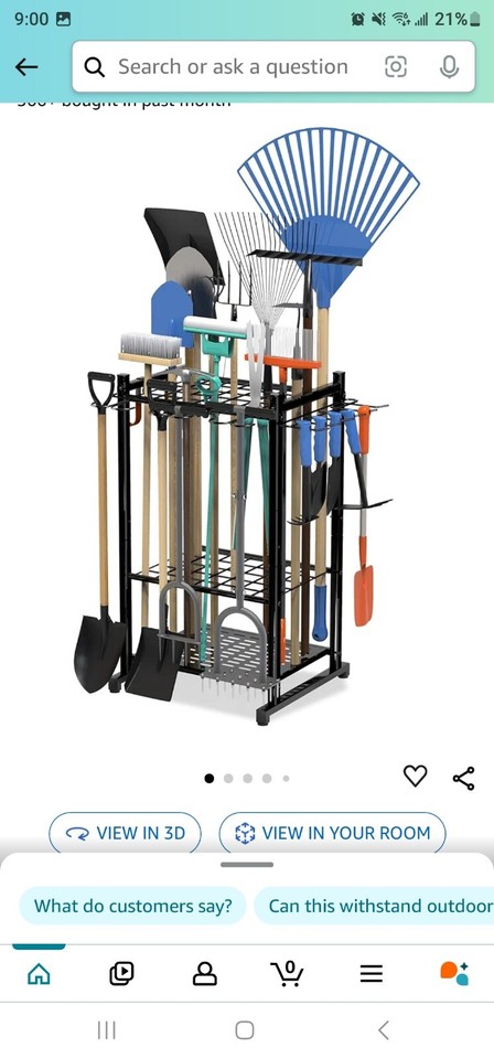 Garden Tool Organizer Storage Hooks Yard Tower Rack Organization up to ...