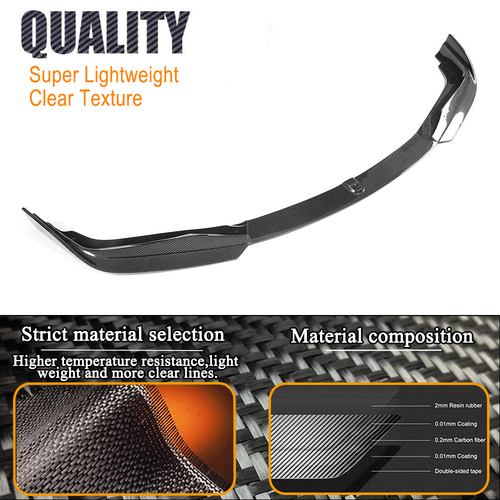 For LEXUS IS250 IS300 Sedan 11-12 REAL Carbon Front Bumper Lip Spoiler Splitter  - Picture 8 of 12