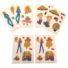 Barbie Sticker Sheet Lot of 6 Sheets Scratch n Sniff Apple Strawberry Root Beer