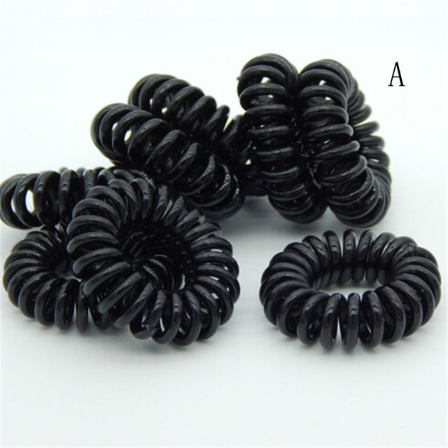 plastic hair ties spiral